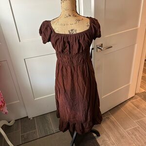 Elegant Brown Women's Dress